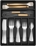 Lifewit Silverware Drawer Organizer Tray, Plastic Cutlery Storage