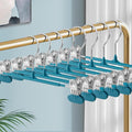Clothes Pants Hangers with Wide Clips 20 Pack,Non-Slip Adjustable Skirt Hanger for Women,Space-Saving Heavy Duty Men Hangers for Pants,Trousers,Jeans,Shorts 12Inch Blue