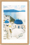 Axeman 14x22 Frame | Solid Oak Wood 14x22 Picture Frame With Mat for 12x18 | 22x14 Wood Poster Frame | Tempered Glass and Hanging Hardware Included Home Wall Decor Art Hanging Frame | Natural
