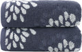 Pidada Hand Towels Set of 2 Hydrangea Floral Pattern 100% Cotton Absorbent Soft