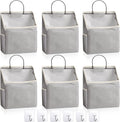 Chumia 6 Pack Wall Hanging Storage Basket Bathroom Closet Hanging Storage Bag