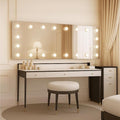 WTTY 60"x28" Hollywood Vanity Mirror with Lights, Wall-Mounted Makeup Mirror with 3 Color Temperatures, Stepless Dimmable Bulbs, Anti-Fog & Shatter-Proof