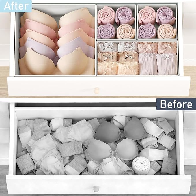DIMJ Drawer Organizer Clothes Storage