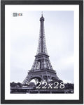 VCK 22x28 Poster Frame - Black, Textured Exclusive Solid Wood Picture Frames - Wall Hanging