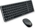 Macally Bluetooth Mac Keyboard and Mouse - Compact (2 Zone) Wireless Apple Keyboard and Mouse Combo with Number Pad - Multi Device, Rechargeable - for Mac, MacBook Pro/Air, iPad, iPhone - Space Black