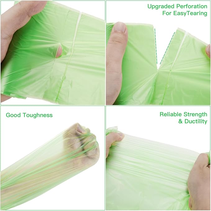 Small Trash Bags Biodegradable 1.6-Gallon