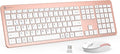iClever GK08 Wireless Keyboard and Mouse Combo, USB-C Rechargeable Full-Size Keyboard with Numeric Keypad, Quiet Scissor Keys, 2.4 G Plug and Play, Compatible with Mac MacBook Windows PC Laptop