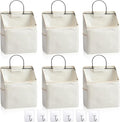 Chumia 6 Pack Wall Hanging Storage Basket Bathroom Closet Hanging Storage Bag
