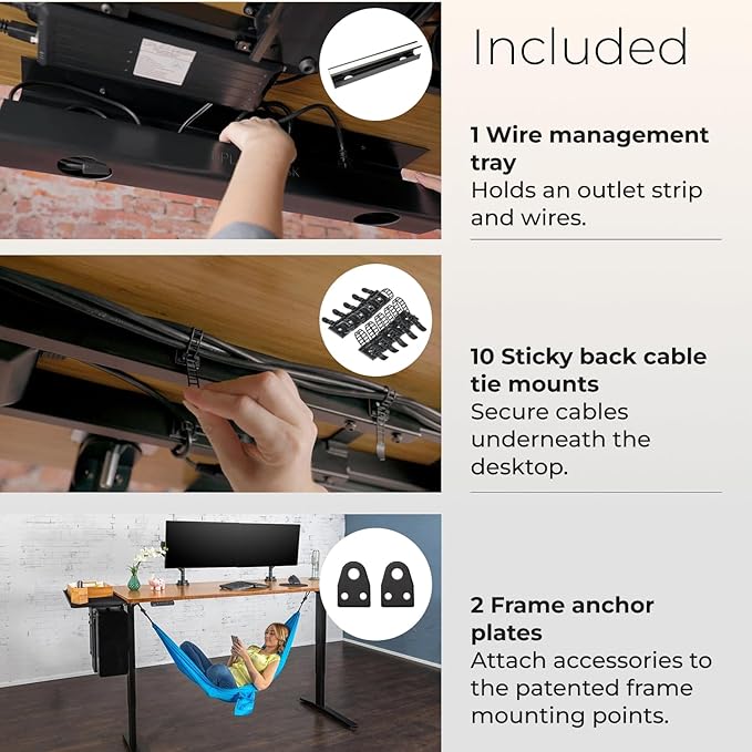 UPLIFTDESK V2 2-Leg Ash Gray Laminate Wood Standing Desk – Adjustable Height, Advanced 1-Touch Memory Keypad, Under Desk Cable Management, Wire Grommets & Rocker Board (Black-Frame, 42 x 30 inch)