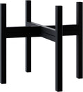 FaithLand Mid Century Plant Stand Indoor Outdoor (EXCLUDING 12" Plant Pot) , Hold Up to 12 Inch Planter, Metal Planter Stand, Potted Plant Holder, Black - Fits Snake Plant - Upgraded Design.