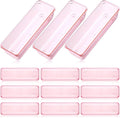 Maitys 12 Pcs Clear Drawer Organizer 9 x 3 x 2 Inches Plastic Rectangle Trays