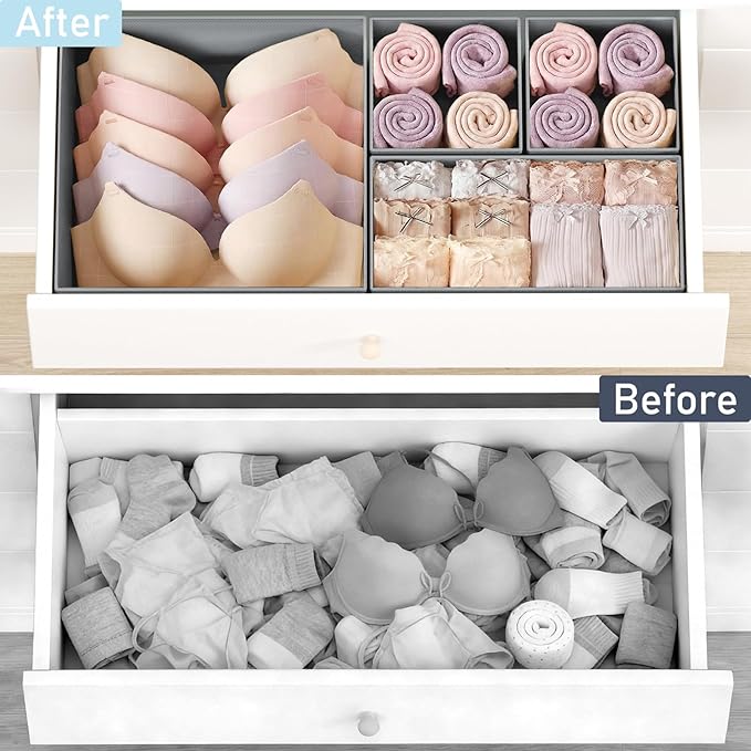 DIMJ Drawer Organizer Clothes Storage