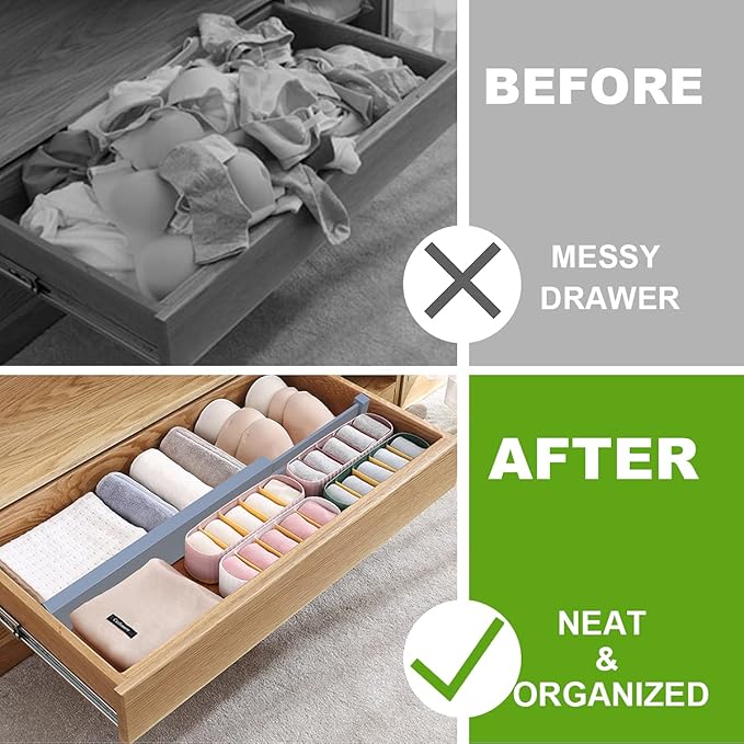ANTOWIN Bamboo Drawer Dividers Organizers, Expandable Drawer Separators Splitter