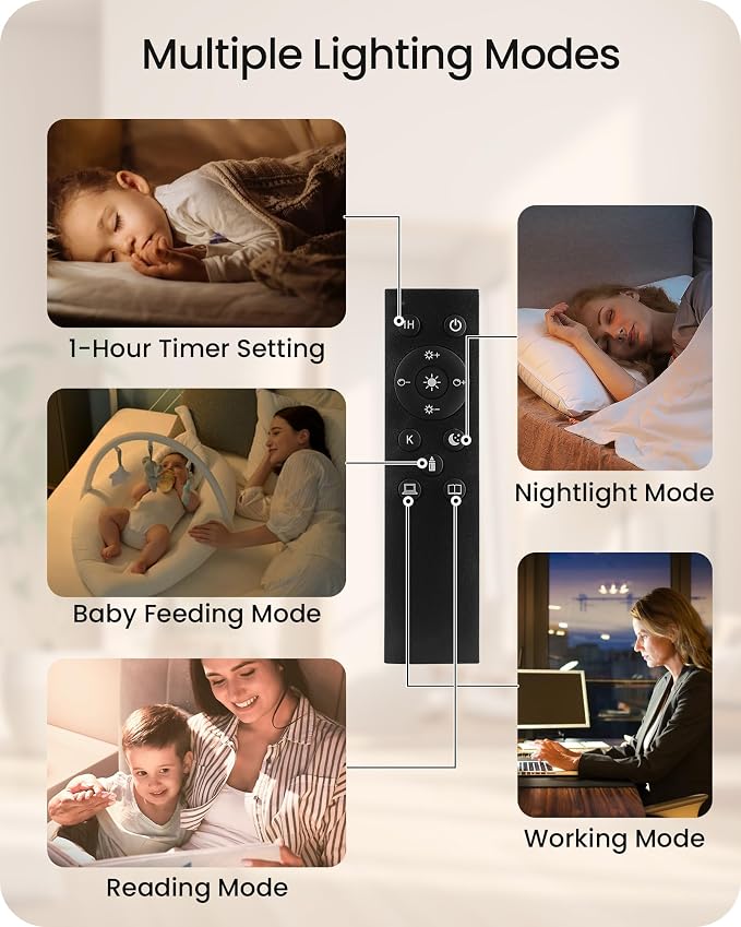 Dimmable Black Floor Lamp for Living Room with Remote and Foot Switch, Corner Floor Lamp for Bedroom, Modern Standing Tall Lamp, 10W 900LM Bulb Included, 3000K-6500K, Linen Shade, FCC Listed B06LD05W1