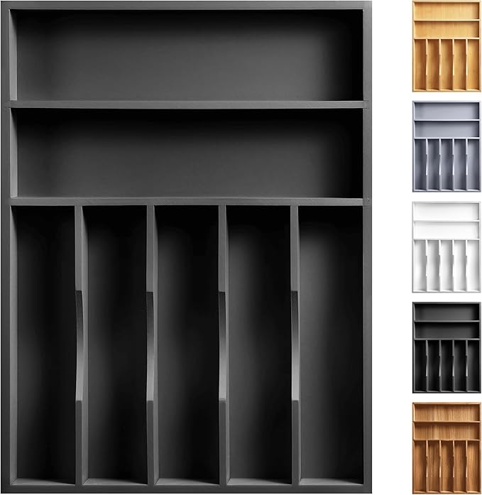 Kitchen Bamboo Silverware Organizer, Kitchen Drawer Organizer
