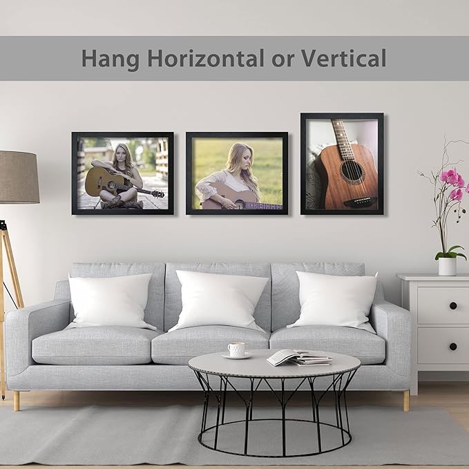 VCK Poster Frames Wood Poster Large Picture Frames for Wall Gallery Home Office Photography Art Decoration (Black, 16 x 20)