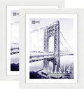 VCK 11x14 Picture Frame, White Wood 14 x 11 Diploma Document Frames, Home or Gallery Wall Hanging, 2 Pack