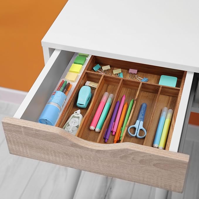 Kitchen Acacia Silverware Organizer