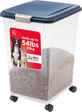 IRIS USA Dog Food Storage Container, Attachable Wheels,