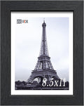 VCK 8.5x11 Certificate Frame, Black Wood 8 1/2 x 11 Picture Diploma Document Frames for Wall and Tabletop, 1 Pack