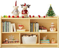 ONBRILL 2-Tier Wood Montessori Cabinet for Kids, Toddler Room Book Shelves Toy Organizers and Storage, Small Book Shelf Storage for Baby Children, Furniture of Classroom, Nursery, Playroom
