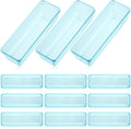 Maitys 12 Pcs Clear Drawer Organizer 9 x 3 x 2 Inches Plastic Rectangle Trays