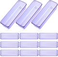 Maitys 12 Pcs Clear Drawer Organizer 9 x 3 x 2 Inches Plastic Rectangle Trays