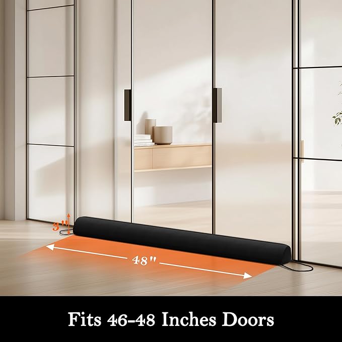 Sunolga Door Draft Stopper Blocks Hot and Cold Air