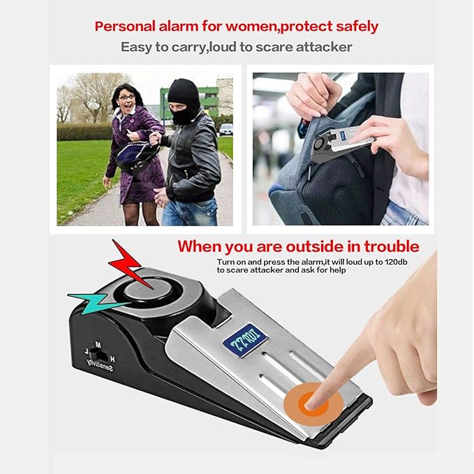 ZZRUI 2 Pack Door Stop Alarm
