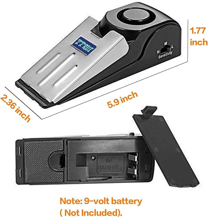 ZZRUI 2 Pack Door Stop Alarm