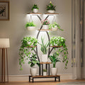 Plant Stand Indoor with Grow Lights - 7 Tiered Metal Corner Shelf for Multiple Plants, 63" Corner Plant Stand for Indoor Plants, X-Shaped Plant Rack for Home, Living Room, Office & Patio Decor