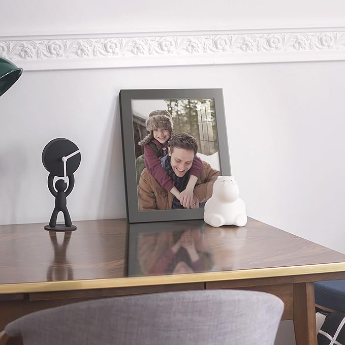 Renditions Gallery 8x10 inch Picture Frame High-end Modern Style, Made of Solid Wood and High Definition Glass Ready for Wall and Tabletop Photo Display, Gray Frame