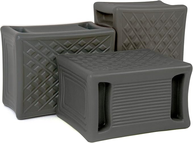 Simplay3 Handy Home 3-Level Heavy Duty Work/Garden Seat - 12" x 15" x 9" - Gray, Made in USA