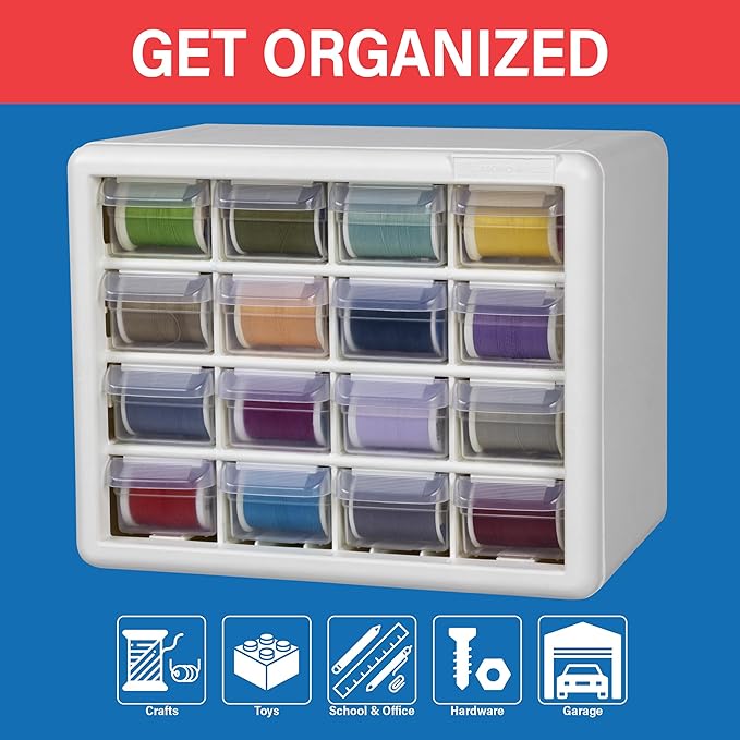 Akro-Mils 16-Drawer Plastic Drawer Storage Cabinet