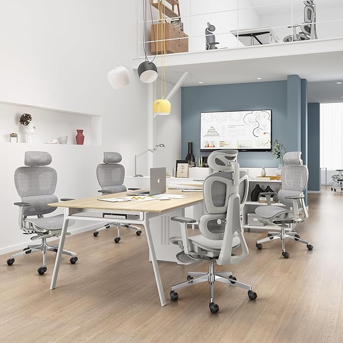 Ergonomic Mesh Office Chair with 3D Adjustable Armrest,High Back Desk Computer Chair Ergo3d Ergonomic with Wheels for Home & Office