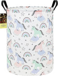HUNRUNG Laundry Hamper, Large Canvas Fabric Lightweight Storage Basket Toy