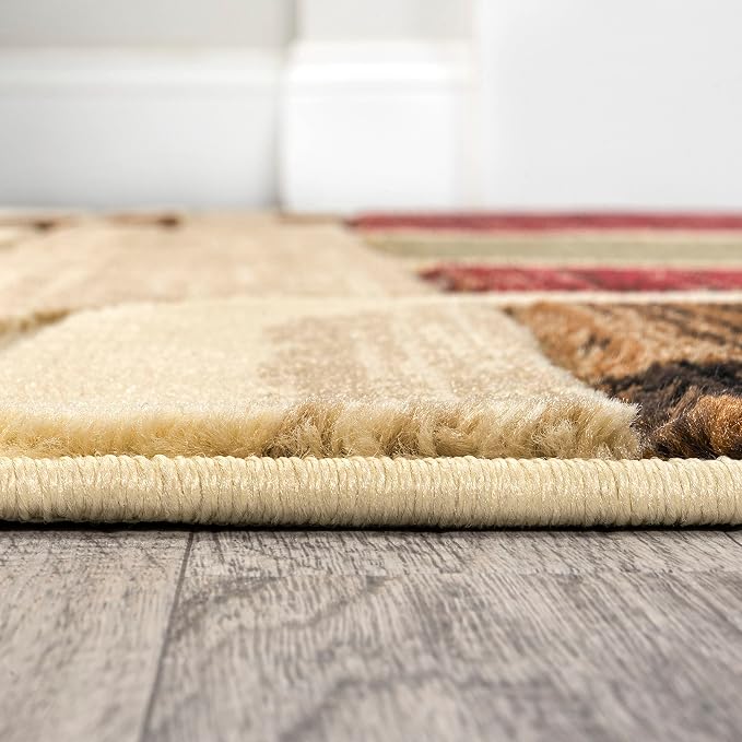 JONATHAN Y Abstract Arches Cream/Brown/Red Indoor Area Rug 4X6 ft, Tamara Retro for Living Room, Bedroom, Kitchen, Office, Easy-Cleaning, High Traffic, Pet-Friendly, Non-Shedding UNQ102A-4