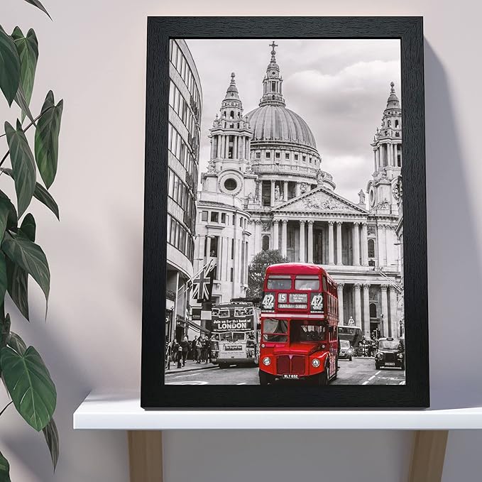 VCK Poster Frames 13x19 Inch Black Wood Poster Large Picture Frames for Wall Home Office Photography Art Decoration