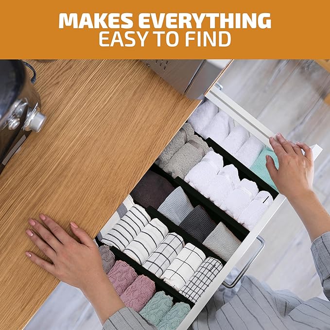 6 Pack Bamboo Drawer Dividers