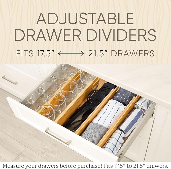 Night Tree Expandable Bamboo Drawer Dividers – drawer separators