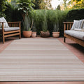 Stripe Outdoor Rug 5x7 Washable Outside Carpet for Indoor Patio Porch Waterproof Easy Cleaning Non Shedding Area Rugs Beige 5 x 7