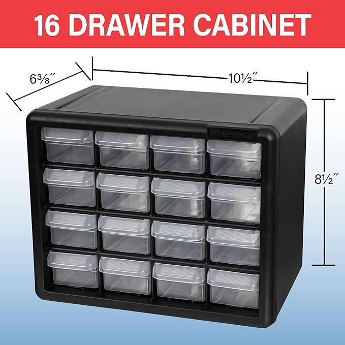 Akro-Mils 16-Drawer Plastic Drawer Storage Cabinet