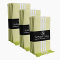 Stripe Tea Towels 12 Pack, 16x26 Inches, Dish Towels for Kitchen Drying, Reusable Rags, Absorbent and Washable Cloths, Cleaning Towels for Dishes and Everyday Use - Lemon Green