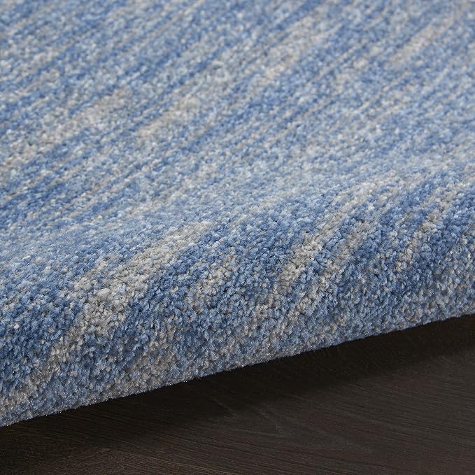 Nourison Home Nourison Essentials Blue Grey 2'2" x 7'6" Area Rug - Easy Clean, Non Shedding, Bed Room, Living Room, Dining Room, Kitchen (8' Runner)