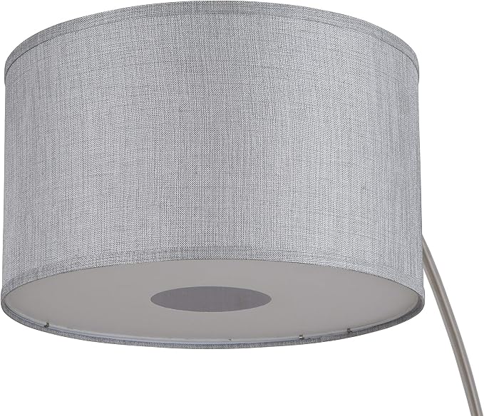Major-Q Modern Arcing Floor Lamp - Tall Stand Up Arching Drum Shade - Large Contemporary Floor Lamp for Dining Rooms and Bedrooms - Corner Lamp for Office Lighting and Home Decor