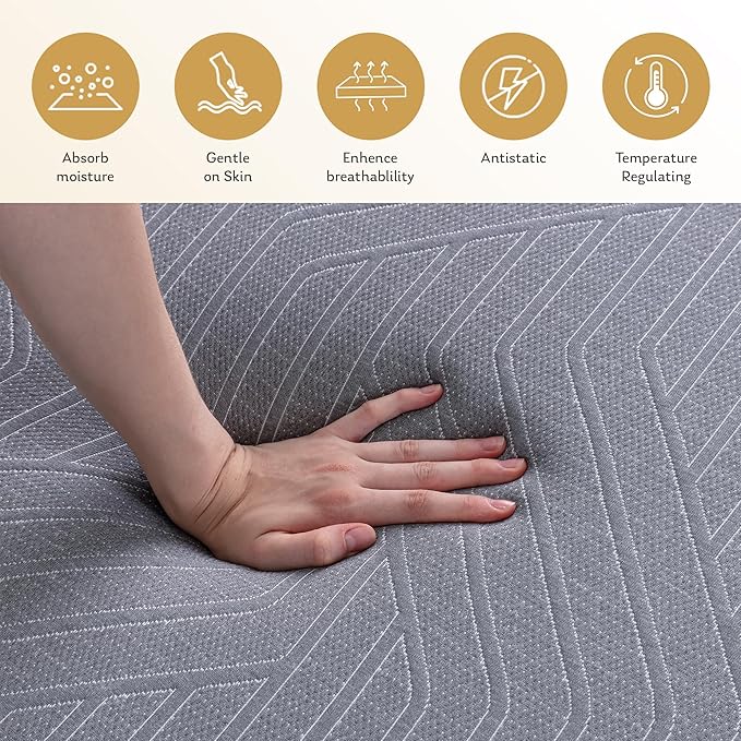 EGOHOME 12 Inch Twin XL Mattress, Copper Gel Cooling Memory Foam Mattress for Back Pain Relief,Therapeutic Mattress Bed in a Box, Made in USA, CertiPUR-US Certified, 38x80x12 Black