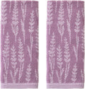 SKL Home Lavender Silhouette 100% Cotton Jacquard 2pc Hand Towel Set,