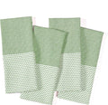 TWINY threads Kitchen Dish Towel Diamond Weave, Premium Large 100% Cotton Kitchen Linen Set, Dish Rags and Wash Rags, Absorbent Quick Drying, Washable Reusable, Pack of 4, 18 x 26 Inch, Mint Green