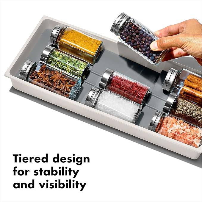 OXO Good Grips Kitchen, Compact Spice Drawer Organizer