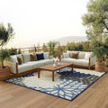 Nourison Home Aloha 9'6" x 13' Fabric Indoor/Outdoor Rug in Blue/Multi-Color